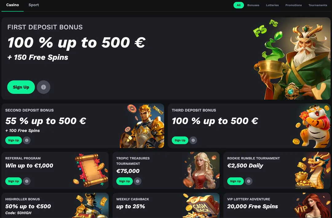 Bonus e promozioni