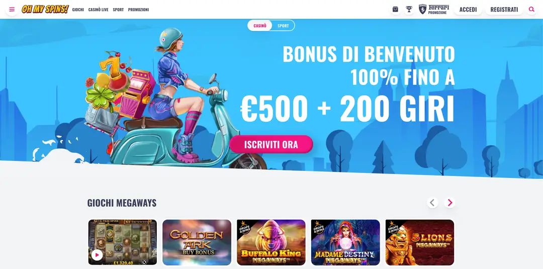 Casinò e Scommesse di OhMySpins