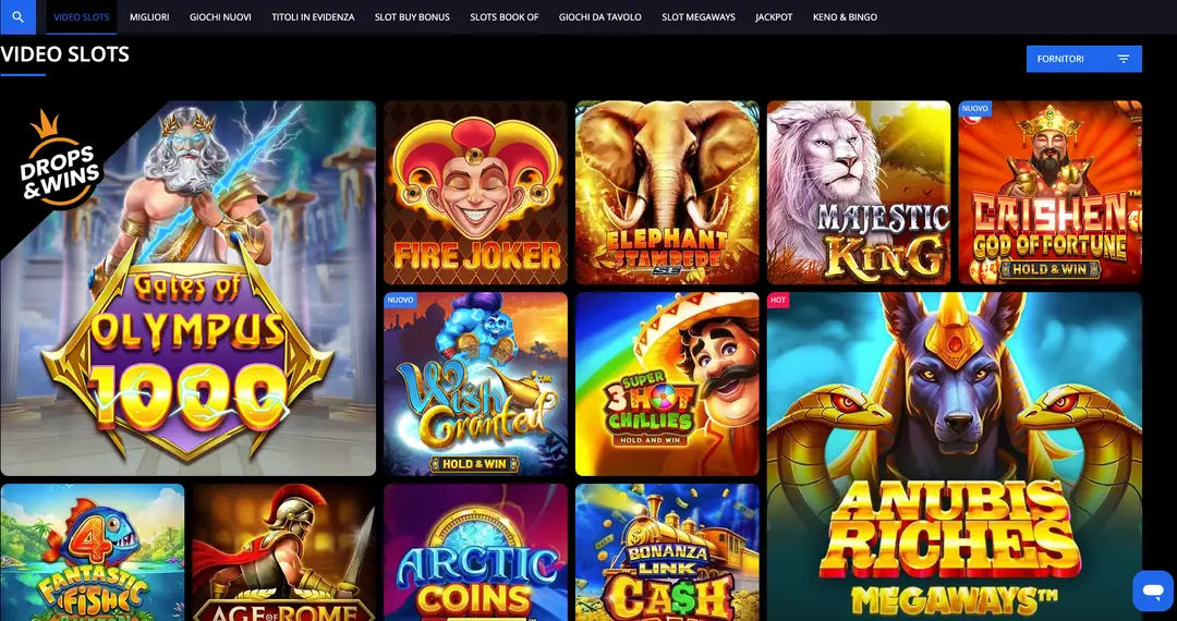 Giochi disponibili su PribetCasinò