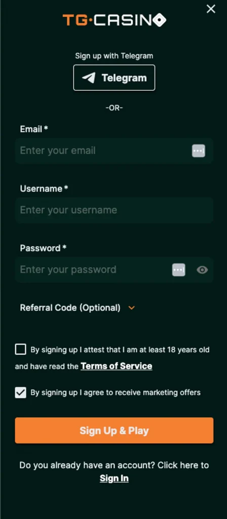 Registrazione e utilizzo del casinò