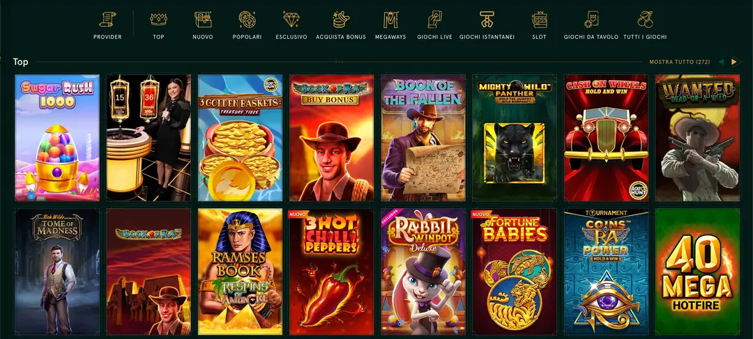 Slot Machine e Giochi Offerti Casinò Casinia